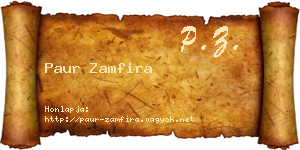 Paur Zamfira névjegykártya